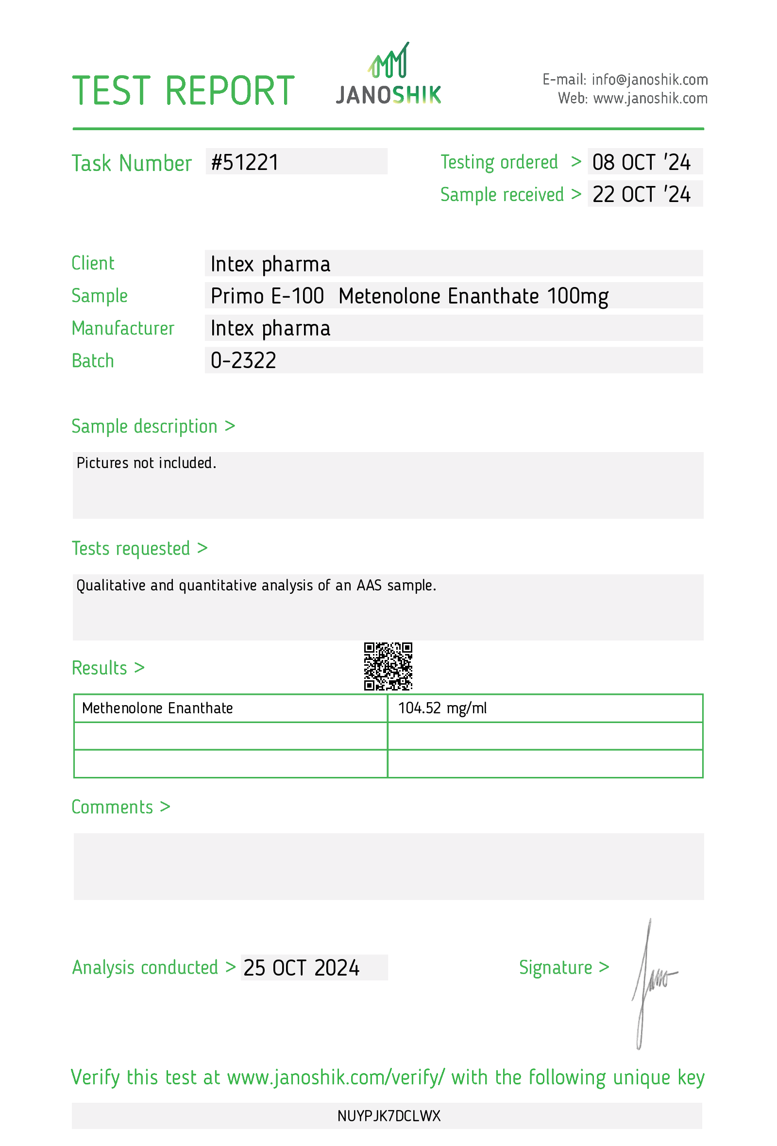 Intex Pharma Primo E-100 Methenolone Enanthate-10 - Image 2
